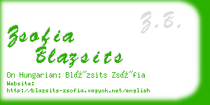 zsofia blazsits business card